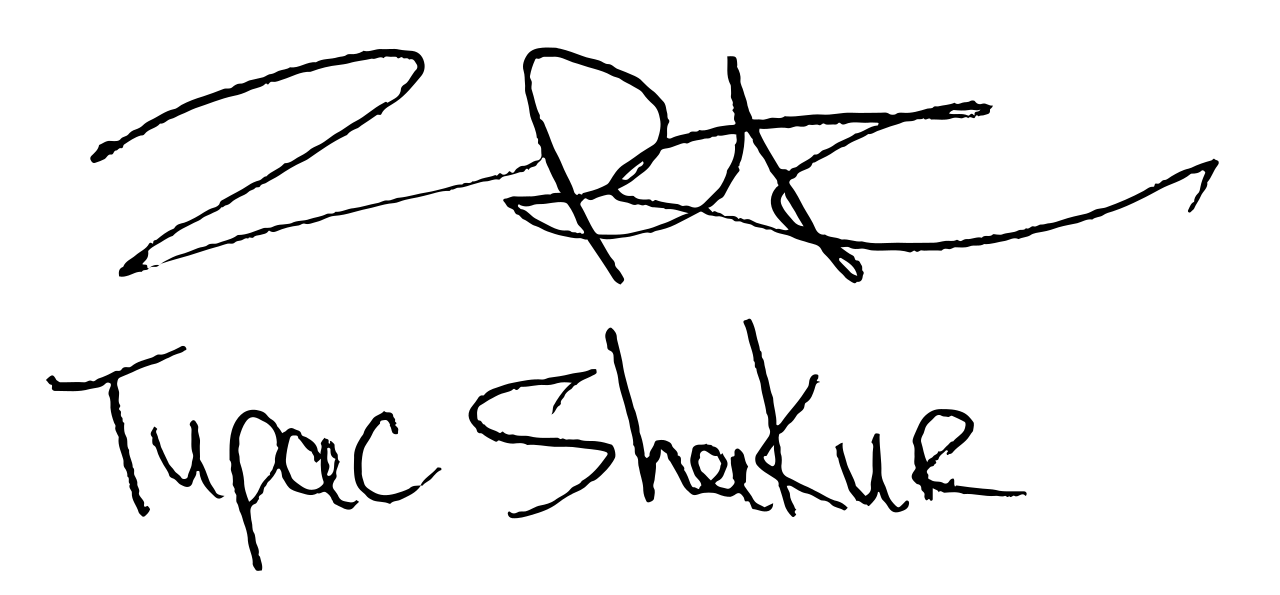 Tupac Shakur signature